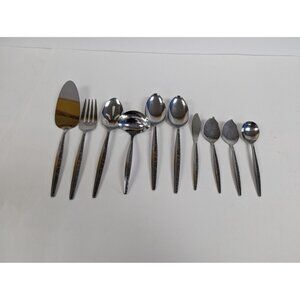 Vintage COVENTRY Stainless 10 Pieces Serving Flatware Set BOUQUET Japan